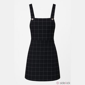 BeBop Black and White Plaid Mini Jumper Dress XL